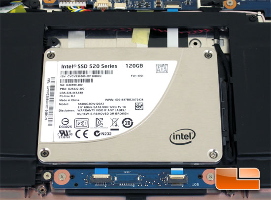 Cyberpower Zues M2 Teardown Intel 520 Series SSD