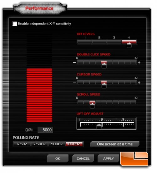 Level 10 M Mouse Performance Settings