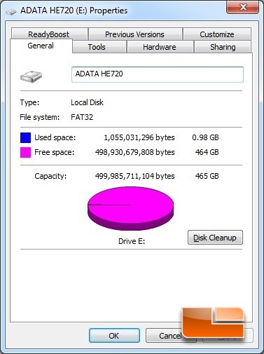 ADATA HE720 Free Space