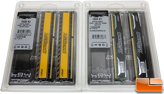 Crucial Ballistix DDR3 1600MHz Memory Kits