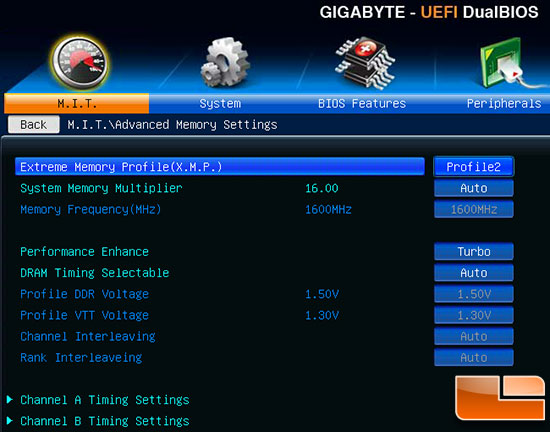 Crucial DDR3 XMP Profile 2