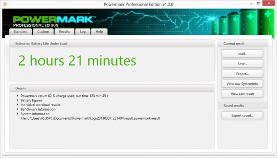 Futuremark Powermark Battery Testing Results
