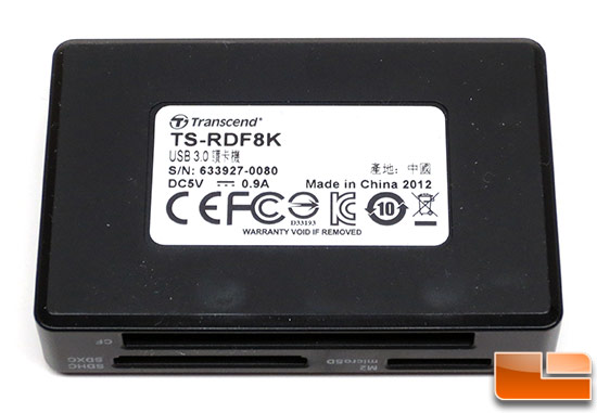 Transcend RDF8 Multi-Card Reader Back