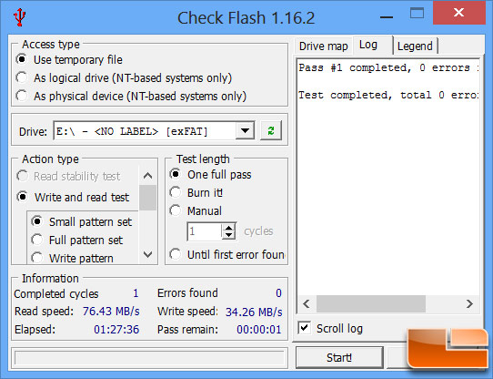 Check Flash Benchmark