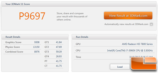 PowerColor HD7870 3DMark11 Overclocked