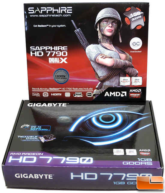 Sapphire and Gigabyte Radeon HD 7790 Video Card Boxes