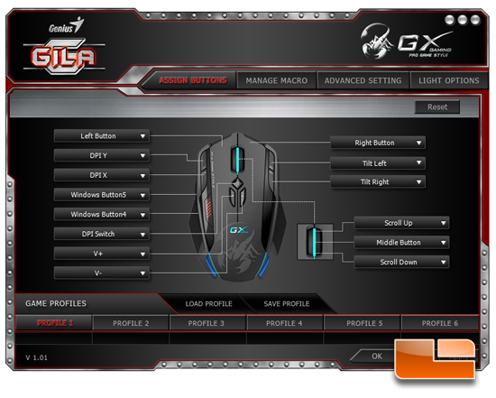 Genius Gila Gx Series Gaming Mouse Review Page 3 Of 4 Legit Reviewsmouse Software Scorpion Gaming User Interface