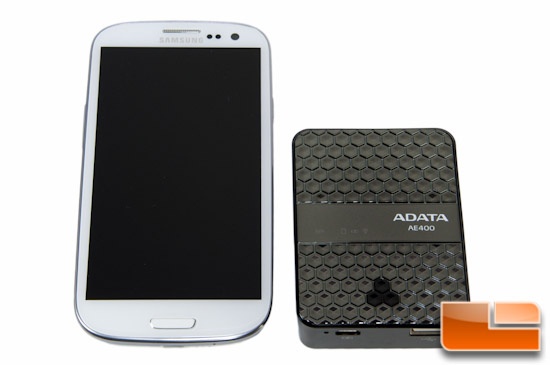ADATA AE400 Side-By-Side With Samsung Galaxy S3