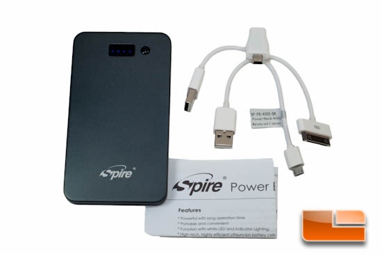 Spire Power Bank 4000 Package Contents