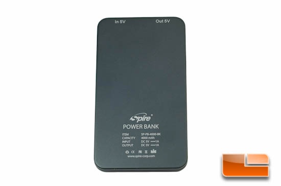 Spire Power Bank 4000 Back