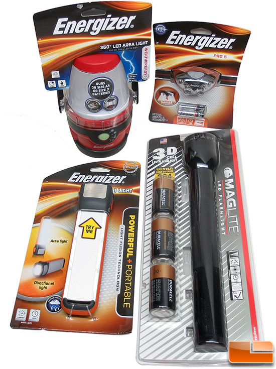 Energizer and Maglight Flashlights