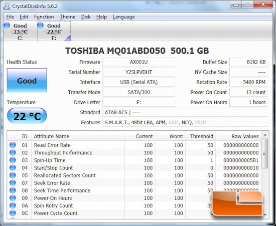 Corsair Voyager Air CrystalDiskInfo