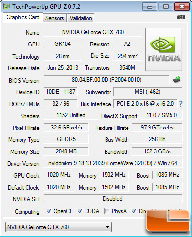 MSI-760-gpuz