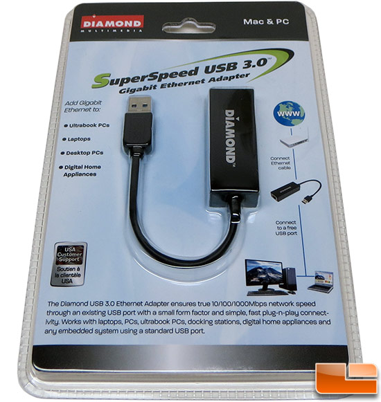 Diamond Multimedia USB 3.0 to Gigabit Ethernet LAN Adapter UE3000