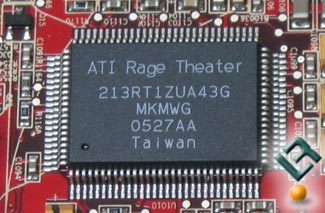 The ATI X1800 GTO R520 Rage Theatre Chip