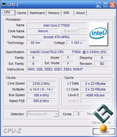 Merom CPU-Z Screenshot