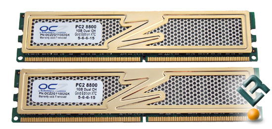 OCZ PC2-8800 (1100MHz) Gold Edition Memory Review