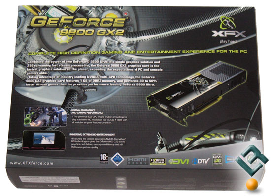 XFX GeForce 9800 GX2 Video Card Retail Box