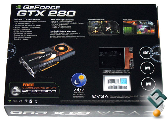 EVGA GeForce GTX 280 Video Card Box