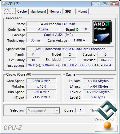AMD Phenom X4 9350 Processor Overclock