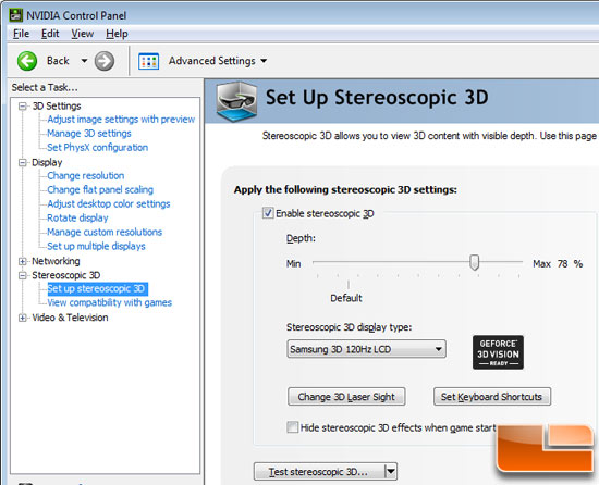 Nvidia 3D Stereo In Windows Vista