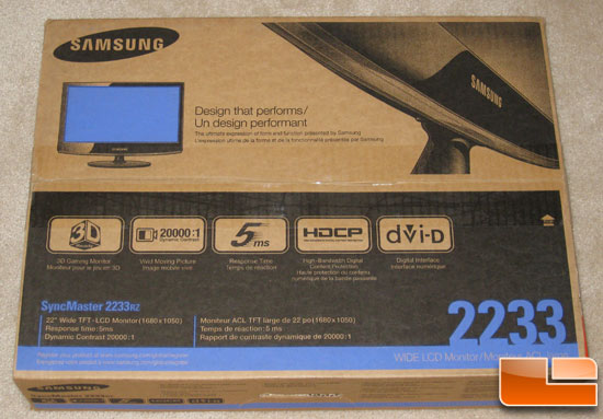 Samsung SyncMaster 2233RZ Retail Box