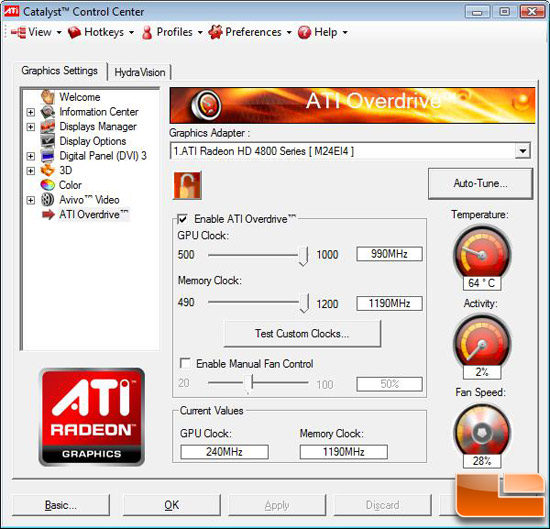 ATI Radeon HD 4890 OC Video Card Overclocking