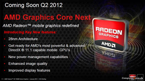 AMD to Release Mobile HD 7000 Series in Q2 2012