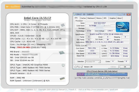 Intel Ivy Bridge Processor Overclocked To 7GHz