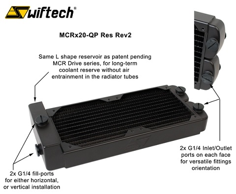 Swiftech Launches MCRx20-QP Revision 2 Radiator