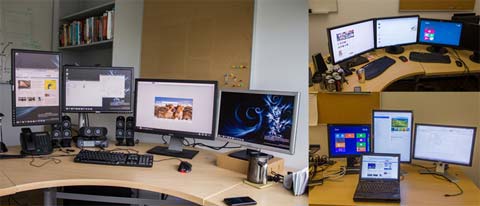 Microsoft Multi-Monitor Setups At The Office