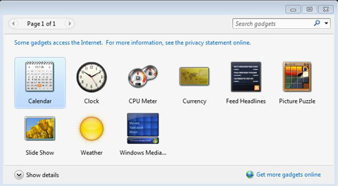 Windows 7 Gadgets