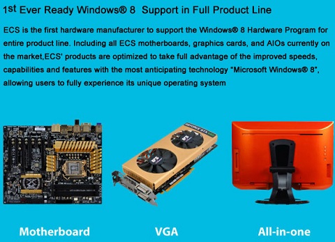 ECS Has All Products Windows 8 Hardware Certified