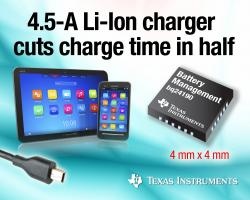 TI Introduces New Battery Chargers That Reduce Charge Time By Half