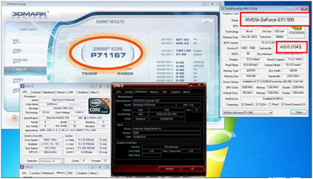 ASUS GeForce GTX580 Video Card sets New 3DMark Vantage World Record