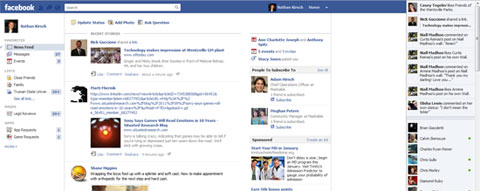 Facebook real-time sidebar