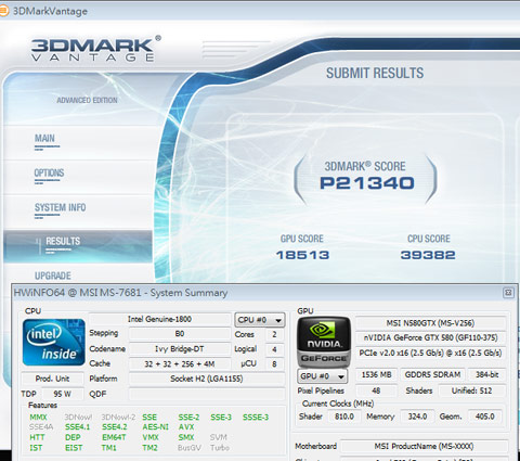 Intel Ivy Bridge GeForce GTX 580