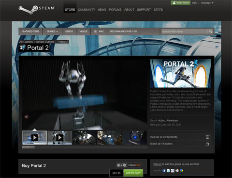 Steam Revenue Up 42 Percent – Brings in $468 Million 1H 2011