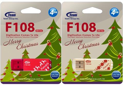 TEAM Announces F108-Xmas USB Limited Edition Flash Drives