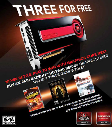 AMD Announces The Three For Free Promo and Video Card Price Cuts