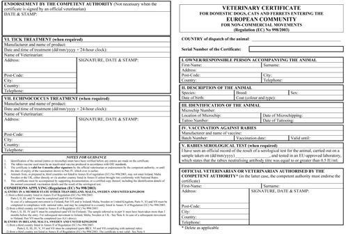 veterinary health certificate template