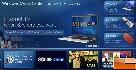 mediacenter windows 7