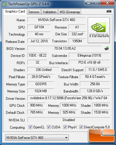 Nvidia gtx discount 460 1 gb