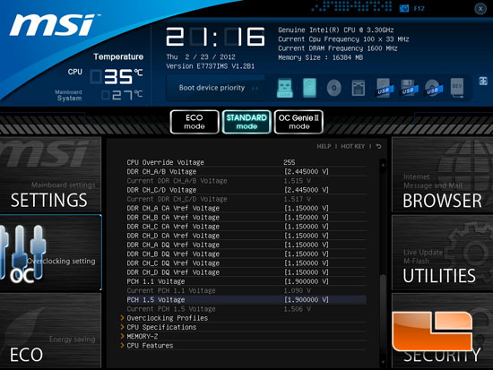 MSI Big Bang XPower II Click BIOS II