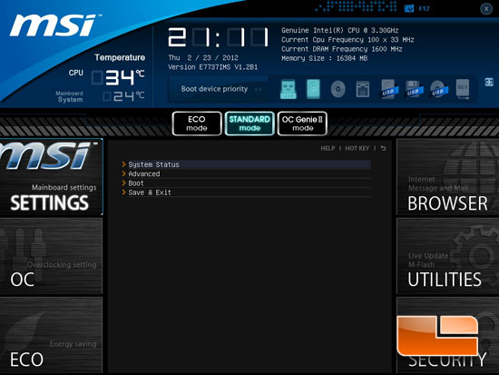 MSI Big Bang XPower II Click BIOS II