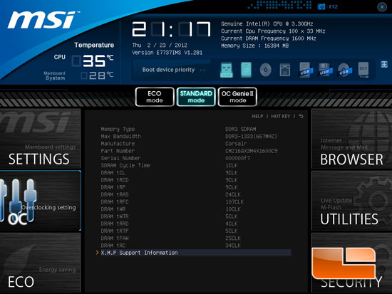 MSI Big Bang XPower II Click BIOS II