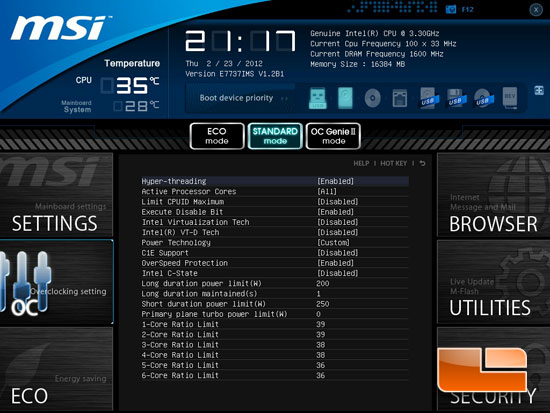 MSI Big Bang XPower II Click BIOS II