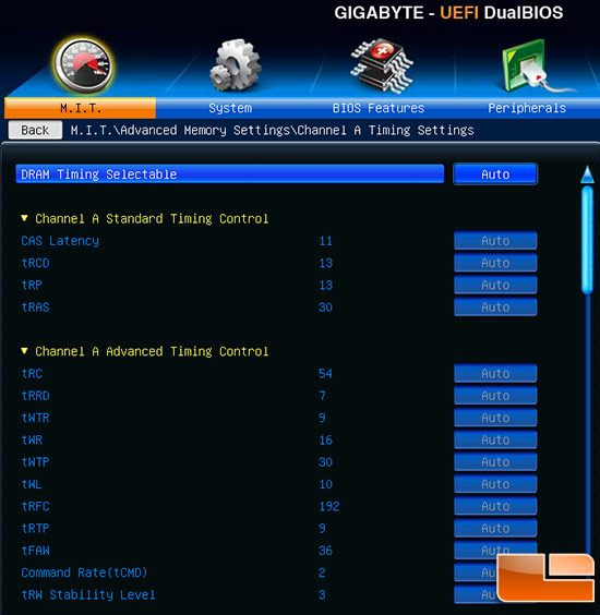 Kingston HyperX XMP Profile 2 Timings