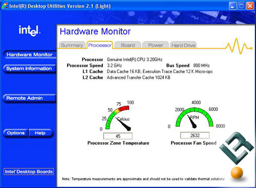 intel processor diagnostic tool accurate temperatures