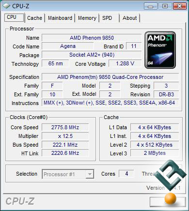 Amd Phenom X4 9850 Processor Review Stepping Page 13 Of 14 Legit Reviews Overclocking Results